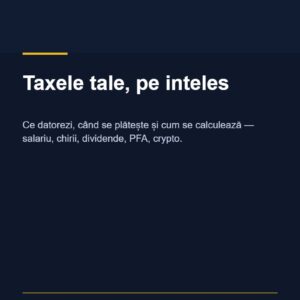 Coperta ghidului Taxele tale, pe inteles
