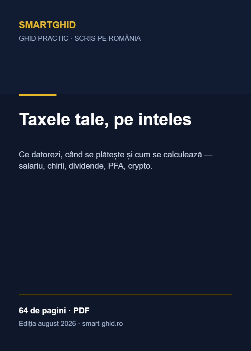 Coperta ghidului Taxele tale, pe inteles