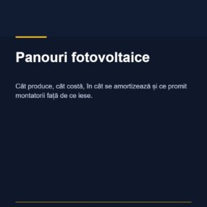 Coperta ghidului Panouri fotovoltaice
