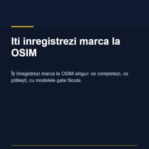 Coperta ghidului Iti inregistrezi marca la OSIM
