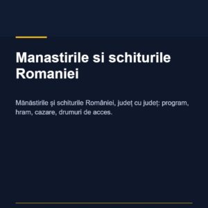 Coperta ghidului Manastirile si schiturile Romaniei